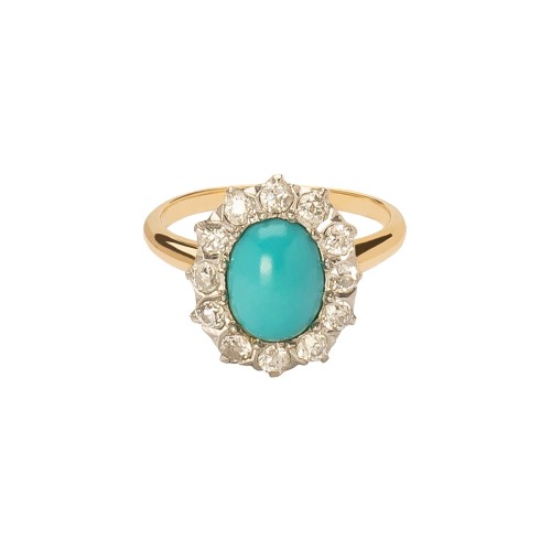 Vintage Turquoise \u0026 Diamond Ring